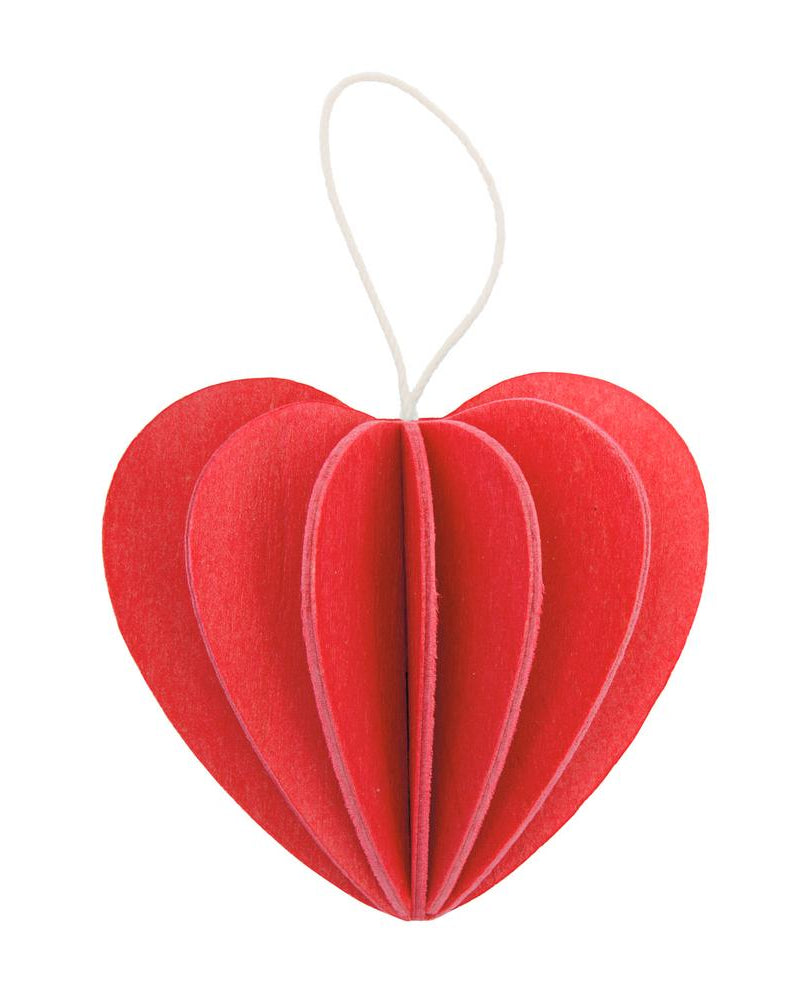 Lovi Heart. bright red, wooden 3D puzzle