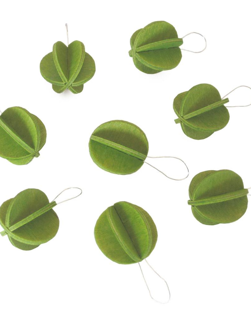 Lovi-minipallot, vaaleanvihreä, koottavat puiset koristeet