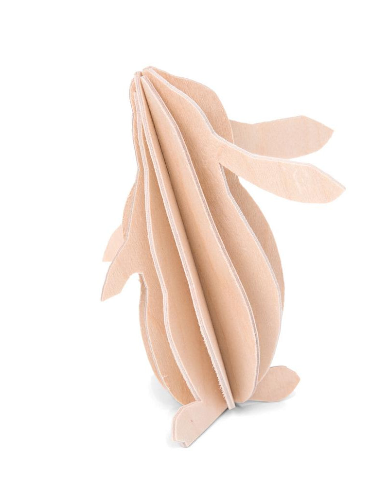 Lovi Rabbit, wooden rabbit figure, natural wood