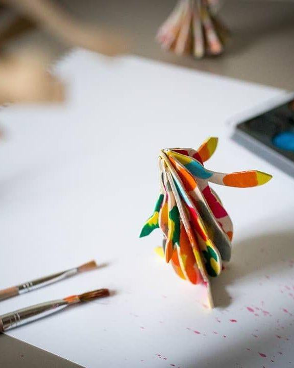 Lovi Rabbit, paint yourself, wooden 3D puzzle