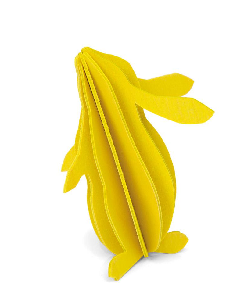 Lovi Rabbit, yellow, wooden 3D puzzle
