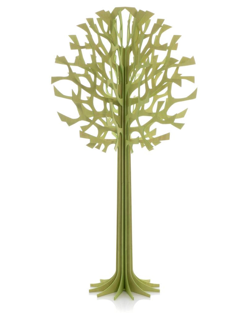 Lovi-puu 135cm, haaleanvihreä, koivuvanerista valmistettu, koottava puu