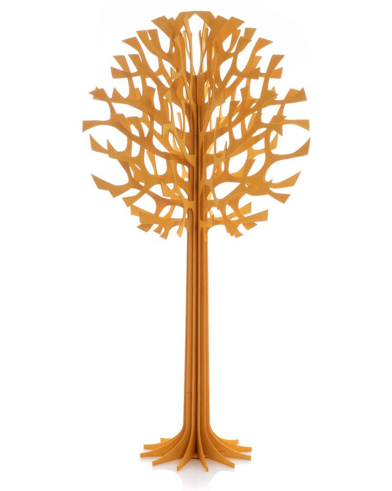 Lovi-puu 135cm, lämminkeltainen, koivuvanerista valmistettu, koottava puu