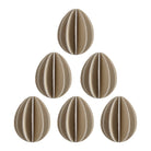 Wooden Easter Eggs 4.5cm by Lovi, 6 pcs, color natural wood