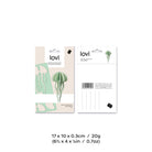 Lovi-meduusa 10cm, koottava puinen hahmo, pakkaus, mitat ja paino