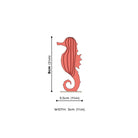 Lovi-merihevonen, koottava puinen hahmo, mittakuva