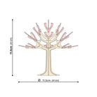 Lovi-vuodenaikapuu, vanerista valmistettu, koottava puu, mittakuva