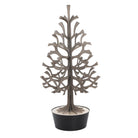 Lovi-kuusi 120cm, harmaa mustassa ruukussa, koottava puinen kuusi