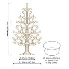 Lovi-kuusi 180cm, koottava puinen kuusi, mittakuva