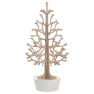 Lovi-kuusi 180cm, puunvärinen valkoisessa ruukussa, koottava puinen kuusi