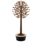 Lovi-puu 135cm, ruskea, koivuvanerista valmistettu, koottava puu mustassa ruukussa