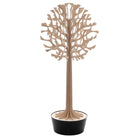 Lovi-puu 135cm, puunvärinen, koivuvanerista valmistettu, koottava puu mustassa ruukussa