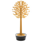 Lovi-puu 200cm, lämminkeltainen, koivuvanerista valmistettu, koottava puu mustassa ruukussa